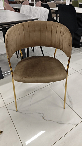 Стул на металлокаркасе Kamelia green / gold из шоурума 3